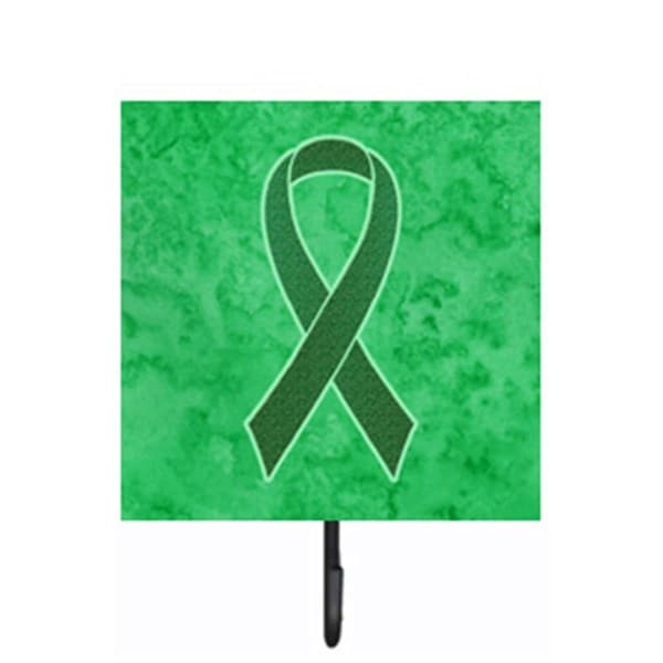 Jensendistributionservices 4.25 W x 7 H In. Kelly Green Ribbon for Kidney Cancer Awareness Leash or Key Holder MI1725036 - main